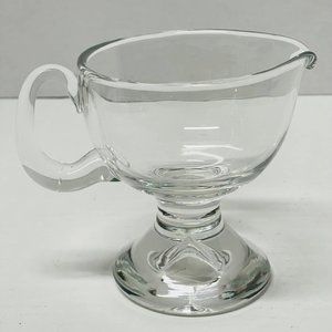 Williams Sonoma Grande Cuisine Glass Gravy Boat Server 5” Tall X 5" Diameter.